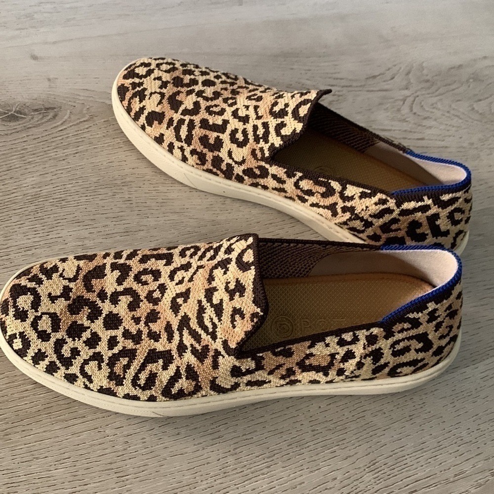 Rothy's Camo Cat 'The Sneaker' slip on W8.5 animal print washable - Picture 11 of 15